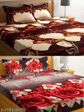 Microfiber floral double bedsheets & multicolor pillow covers set, ideal for heavy winter - SKR OVERSEAS